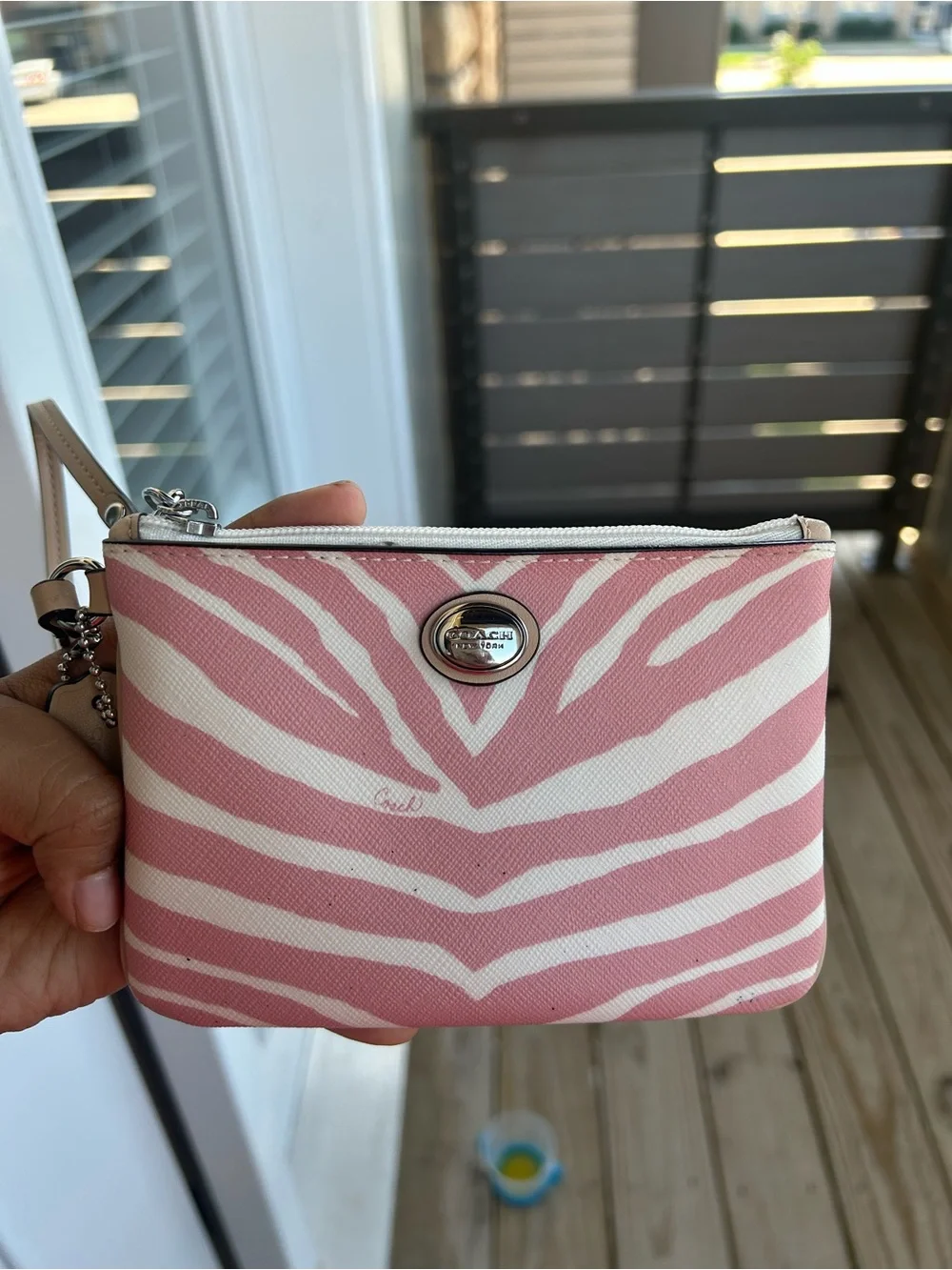 Coach Y2K Zebra-Print Wristlet